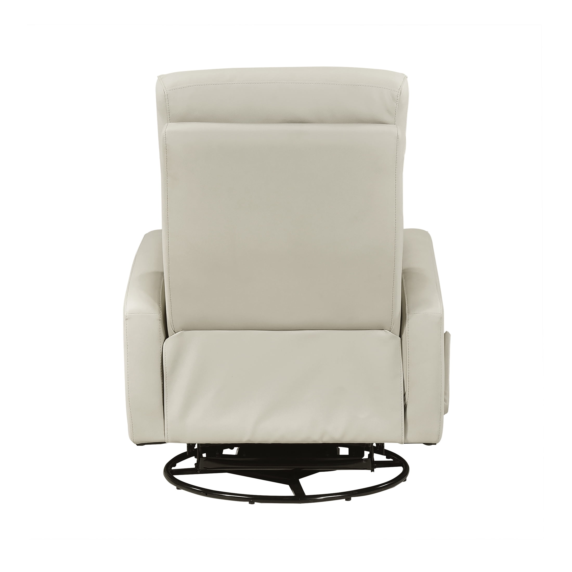 OakvillePark Bramblecrest Leather Match Swivel Glider Reclining Chair, Beige