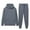 Gray1, variant on Jgppe Men's 2 Piece Outfits Hooded Long Sleeve Sweatshirt Drawstring Elastic Waist Sweatpants Sweatsuit Set