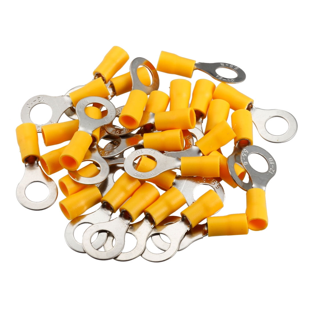 30Pcs RV5.58 Insulated Terminals Ring Electrical Wire Crimp Connectors