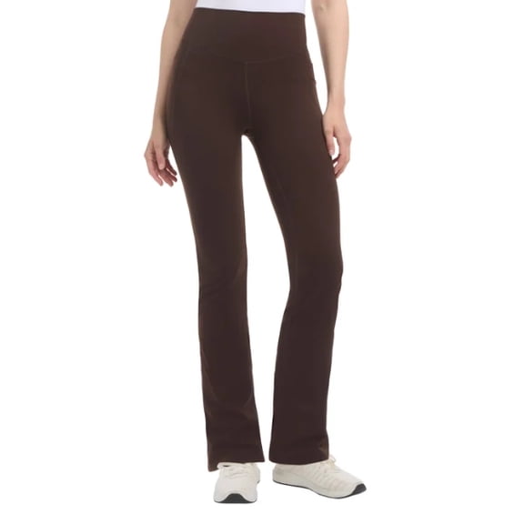 Jockey Women's High Rise Flared Legging Yoga Pant, Espresso, X-Small