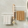 thumbnail image 6 of ROZYARD Industrial Bathroom Towel Rail Not Drill Installation Towel Rod Adjustable Double Towel Rack Simple Install for House, 6 of 20