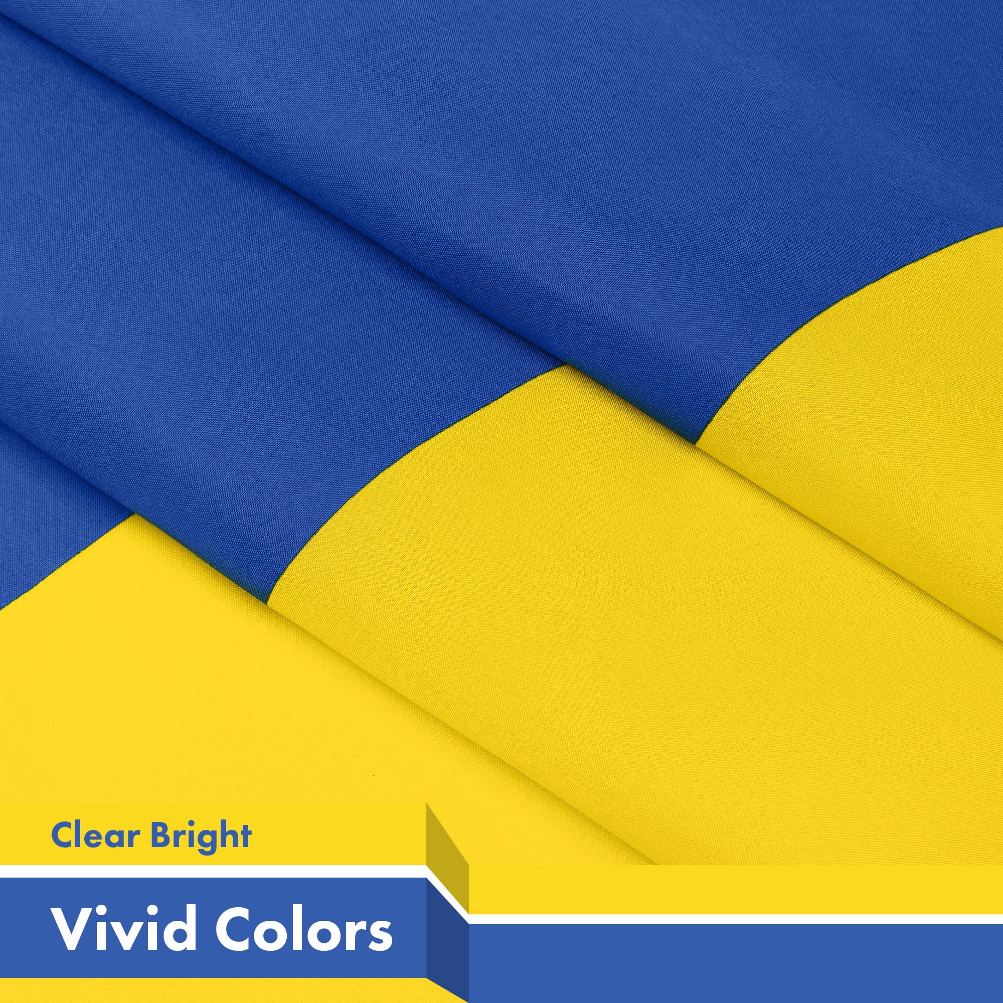 G128 Combo Pack: American USA Flag 3x5 Ft & Ukraine Ukrainian Flag 3x5 Ft | Both LiteWeave Pro Series Printed 150D Polyester, 4 Corner Brass Grommets, Perfect For Balcony/Wall