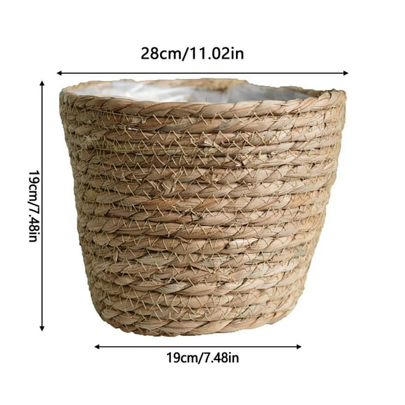 Clearance! Dusknt Flower Pots Clearance Sale! Flower Pots Cover Storage Basket Plant Woven Basket Planter Straw Flower Pot, Flowers Pot