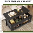 WLIVE Wooden Coffee Table for Living Room, Lift Top Coffee Tables for Home, Rising Tabletop