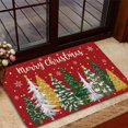 thumbnail image 2 of Red Xmas Tree Christmas Doormat,Snowflake Winter Home Christmas Decor Low-Profile Switch Rug Door Mat Floor Mat for Indoor Outdoor 17x30 Inch, 2 of 6