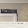 thumbnail image 6 of Clearance! Halloween Bathroom Door Topper Bathroom Over The Door Sign Toilet Restroom Door Corner Home Decor Creepy Door Topper Sign Housewarming 10.4*4.5*0.4 in Black, 6 of 7