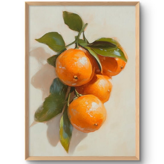 Mandarin Art Orange Tree Wall Art Citrus Wall Decor Kitchen Wall Art Fruit Farmhouse Decor Orange Tangerines Print, Unframed Paper Print