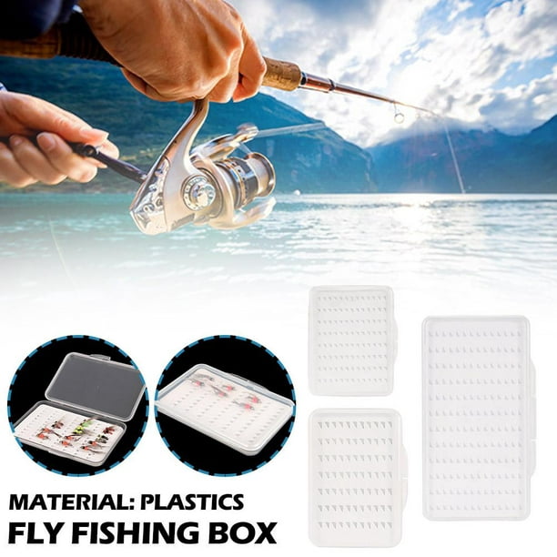 Waterproof Fly Fishing Lure Bait Trout Flies Storage Box Hook Container  Fishing Q8B0 Tackle Box Case Transparent Ultra-thin M6O6