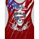 thumbnail image 4 of Top Cami de Talla Extra con Estampado de Bandera Americana Rosegal Camisetas sin mangas de talla grande, 4 of 5