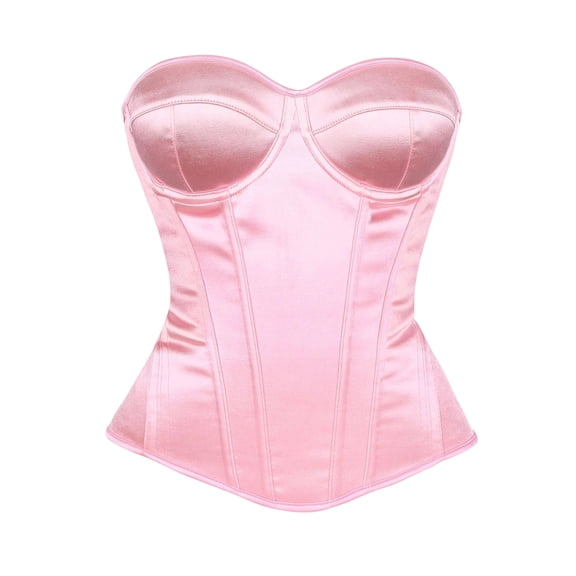 Gytharion Women's Fashion Strapless Boned Corsets Tummy Control Waist Slimming Bodyshapers Sweetheart Neck Padded Cups Back Lace Up Shapewear Tops for Evening Clubwear
