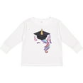 thumbnail image 3 of Inktastic Graduation Cap Unicorn Boys or Girls Long Sleeve Toddler T-Shirt, 3 of 5