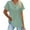 #228-Green, variant on Ounisa Plus Size Tops for Women Summer V Neck Short Sleeve Tee Shirts Henley Button Casual Loose Fit Blouse