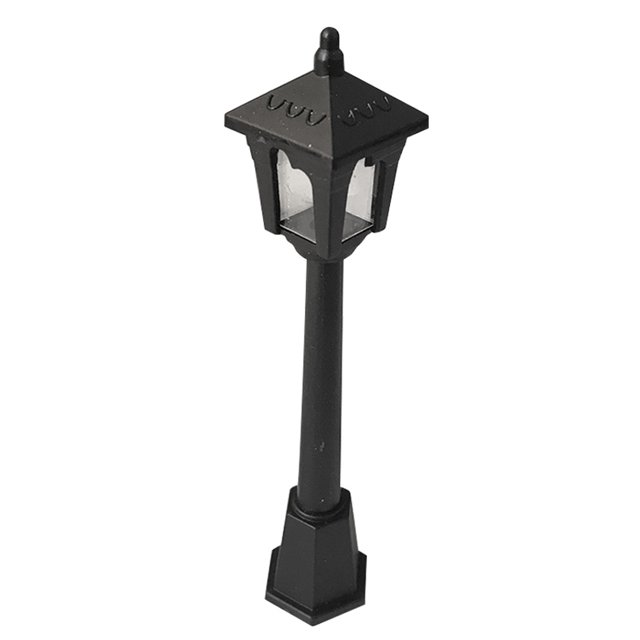 Bsvklp Mini Miniatura Hecha A Mano 1/12 Lámpara Calle Simulación Plástico para Casa Muñecas