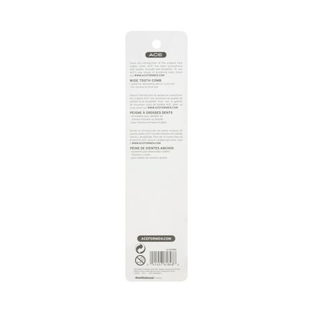 Ace® Bi-function Comb with Coarse Teeth and Regular Teeth in Black