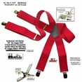 thumbnail image 3 of Hold-Ups XL Logger Red Suspenders 2" wide X-back with Patented No-slip Nickel metal clips, 3 of 4