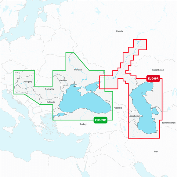 Garmin Marine Cartography 010-C1258-20 NAVIONICS; Compatible avec les Systèmes de Navigation GPS Garmin/traceurs de Cartes; Couverture Détaillée de la Mer Noire et de la Mer Azov; Code Région NSEU063R; sur Carte SD/Micro-SD