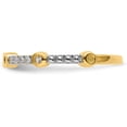 thumbnail image 3 of Solid 14k Yellow Gold Stackable Expressions White Topaz and Diamond Ring - Ring Size 6.0, 3 of 8