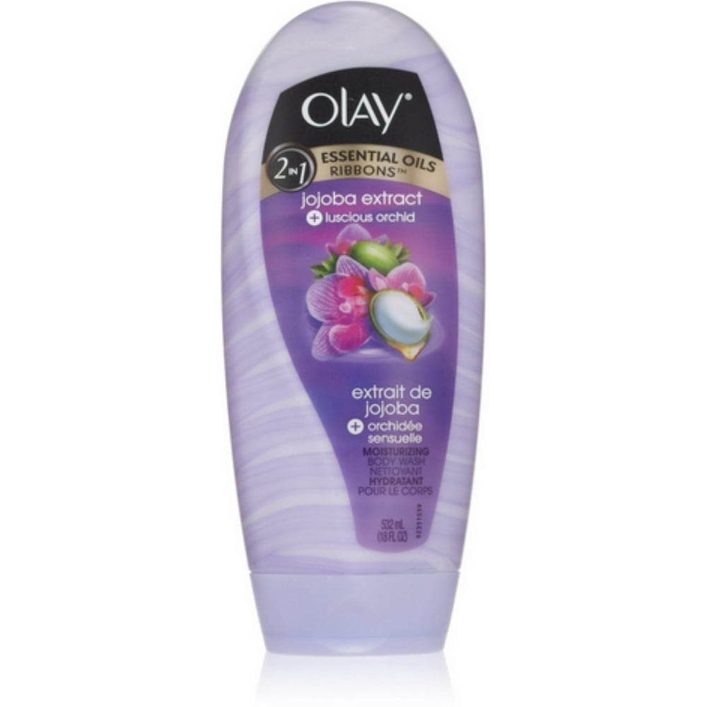 OLAY Essential Oils Ribbons Body Wash, Jojoba Extract & Luscious Orchid