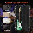 thumbnail image 4 of KFFKFF Electric Guitar Hard Case, 43.11 in Rectangular Guitar Hard Case, With Lock Latch Keys Handle, PVC Padding Soft Lining Water-Resistant Hard Shell Guitar Cases, Black, 4 of 9