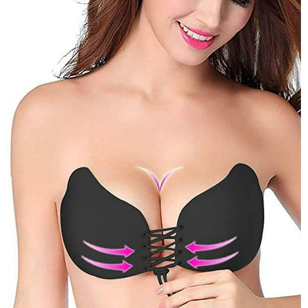 Cheap Fashion Women Backless Strapless Invisible Push up Bra Self