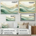 thumbnail image 4 of Designart "Fusion Of Gold And Green Tranquil Waves I" Abstract Shapes Canvas Art Print, 4 of 7