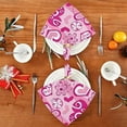 thumbnail image 4 of Coolnut Valentine's Day Love Heart Cloth Napkins Set of 6, Oversized Washable Reusable Polyester Dinner Table Napkins for Family, Restaurant, Party Decor, 20 x 20 Inch, 4 of 7