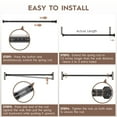 thumbnail image 3 of GIRACOA Octagon Tension Curtain Rod 51-128 Inches, Heavy Duty No Drill Adjustable Rod with 12 Rings, Matte Black, 3 of 7