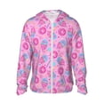 thumbnail image 1 of Fotbe Pink Donuts Chaqueta con Protección Solar UPF 50+ para Hombre y Mujer, Camisa con Capucha y Bolsillos-3X-Large, 1 of 1