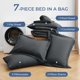 thumbnail image 5 of Juego de edredón Sasttie King Size, 7 piezas, cama en una bolsa, gris, 5 of 9