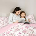 thumbnail image 4 of Homewish Zoo Animal Elephant 7-Piece Twin Bedding Sets,Cute Heart Print Bedding Comforter Set,Fairy Tale Theme Sheet Sets For Girl Teens,Luxury Bedroom Decor Reversible, 4 of 8