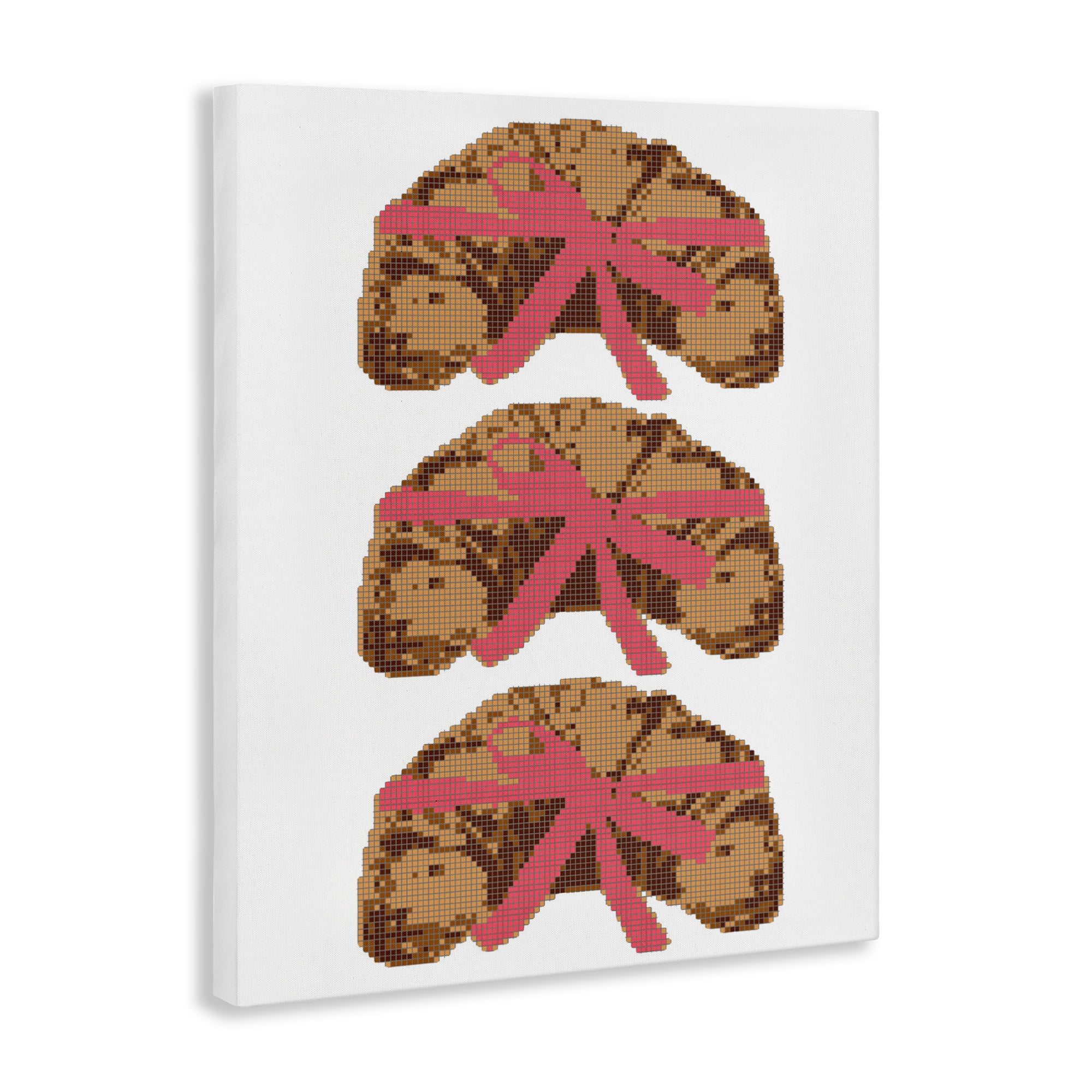 Stupell Industries Trio of Ribbon Croissants Canvas Wall Art, design by Lil' Rue