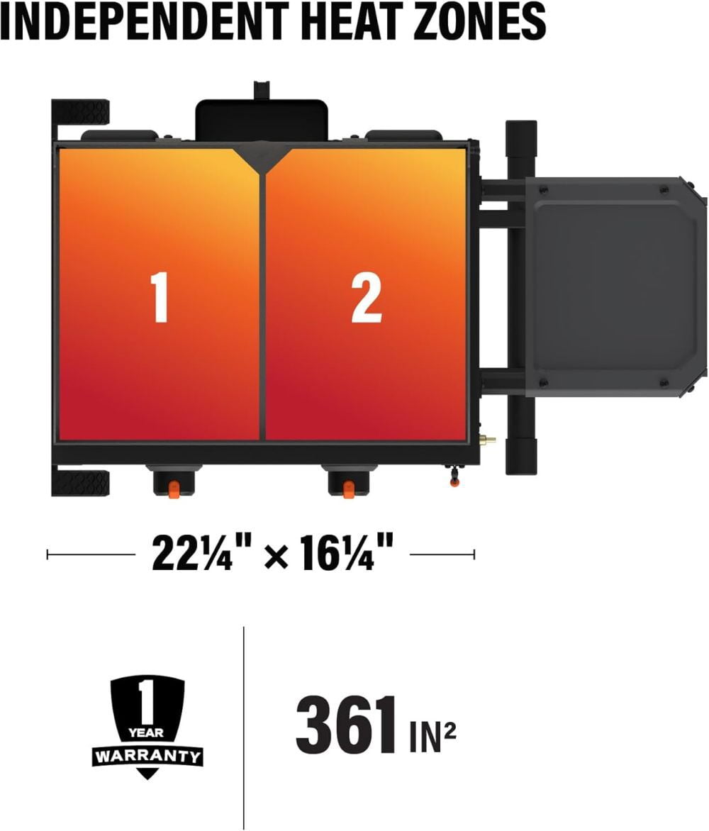Blackstone Culinary 22 Inch 2 Burner Liquid Propane Griddle With Flex-Fold Legs