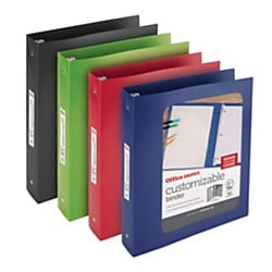 - Office Depot® Brand Round-Ring Poly View Binders, 1 1/2