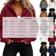 thumbnail image 3 of Nowekniz Womens Oversized Half Zip Fleece Hoodie, Long Sleeve Cropped Quarter Zip Pullover Sweatshirt, Warm Fall Winter Casual & Gym Training Hooded Top, 3 of 7