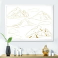thumbnail image 3 of Designart 'Minimalistic Gold Linear Set Of Clouds and Mountains' Modern Framed Art Print, 3 of 4