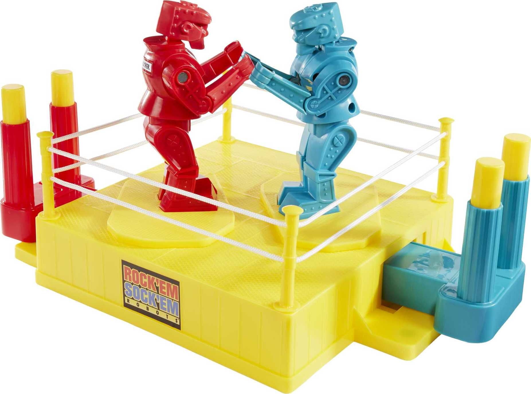 Rock 'Em Sock 'Em Robots Kids Game, Fighting Robots with Red Rocker & Blue Bomber