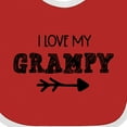 thumbnail image 4 of Inktastic I Love My Grampy with Arrow Boys or Girls Baby Bib, 4 of 4
