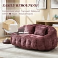 thumbnail image 2 of Villeston High-Back Bean Bag Sofa for Adults and Children, Indoor/Outdoor, Soft Casual,Wine Red, 2 of 5
