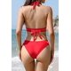 thumbnail image 2 of Mujer Cabestro Empujar hasta Bikini Acolchado Inferior de Dos Piezas de Trajes de baño Rojo X-Large/(US 16-18) Rojo X-Large/(US 16-18) Xishao ropa, 2 of 2