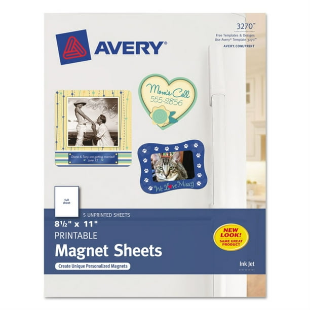 Avery Printable Magnet Sheet Matte 8.5x11 Matte 3 Pk Walmart