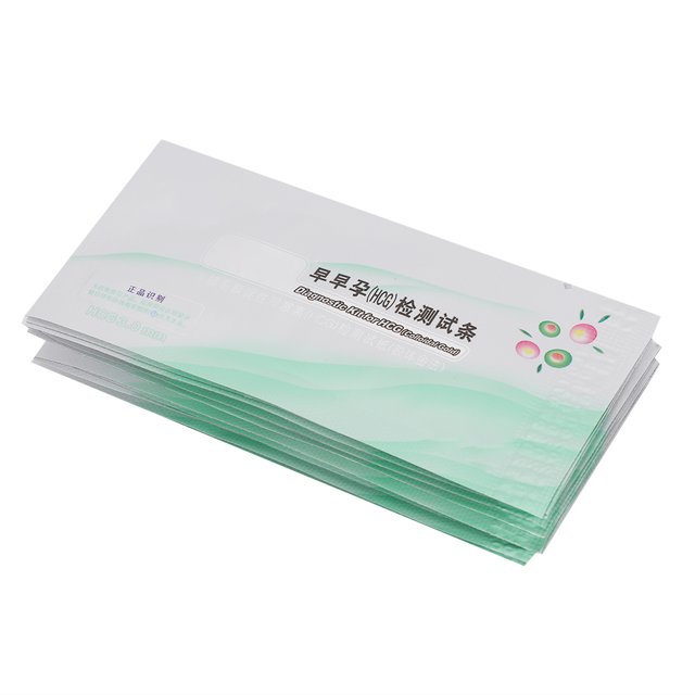 Tira de papel para prueba de embarazo temprana, kit de diagnóstico de indicador doméstico para orina HCG, 10 piezas/caja
