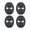 Black, variant on Pack of 4 Car Door Lock Silicone Pads Cushion Shock Minimize Sound Block Moisture Easy Installation for Automobiles