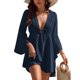 thumbnail image 1 of Vestido de verano con cuello en V profundo,Vestido corto para mujer Vestido con cuello en V profundo y profundo Vestido corto con cuello en V de verano Máxima comodidad, 1 of 5