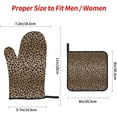 thumbnail image 2 of Leopard Oven Mitts and Pot Holders Sets 4 pcs, Kitchen Oven Gloves Heat Resistant BBQ Gloves Non Slip for Chef, Cooking, Baking, 2 of 6