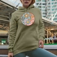 thumbnail image 2 of Distressed Balance Over Hustle - Retro Flowers Art Merch Gift, Sand Hooded Sweatshirt or Hoodie, 2XL, 2 of 5