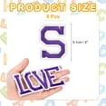 thumbnail image 2 of Uxcell Iron on Letter Patches 2" Alphabet S Iron on Embroidered Patch for Clothing Repair(Purple, Pack of 9), 2 of 6