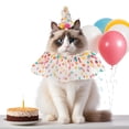 thumbnail image 3 of Disfraz de gato Unique Bargains, bandana de cumpleaños para gatos y sombrero de fiesta, conjunto de decoraciones para cumpleaños de perros, atuendo para fiesta de cumpleaños de Navidad mediano, 3 of 7