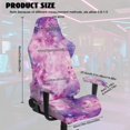 thumbnail image 5 of SCRAWLGOD Tie-Dye Print Violet Pink Print 4 Pieces Gaming Chair Cover, Soft Rotating Chair Slipcovers with Armrest Cover Gaming Reclining Chair Slipcover with Elastic Bottom Desk Chair Seat Protector, 5 of 7