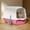 Pink, variant on Nebwoak Large Covered Cat Litter Box - Fully Enclosed, Extra Large (49x34x34cm), Splash-Proof Odor Control, Non-Slip Bottom, Easy to Clean, with Litter Shovel, Green Plastic
