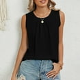 thumbnail image 4 of gbyLJF Womens Black Tank Top Women's Tank Tops Plus Size Square Neck Tank Top Trendy Summer Tops for Women, 4 of 7